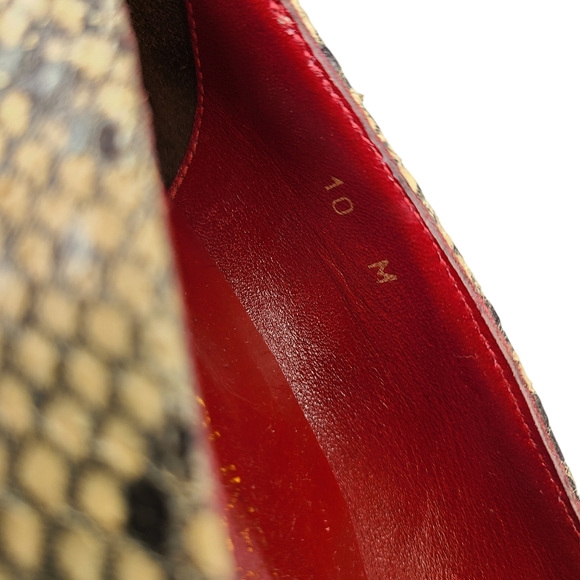 Donald J Pliner  Made in Italy Size 10 Leather Snakeskin Print Shoes - Picture 7 of 7